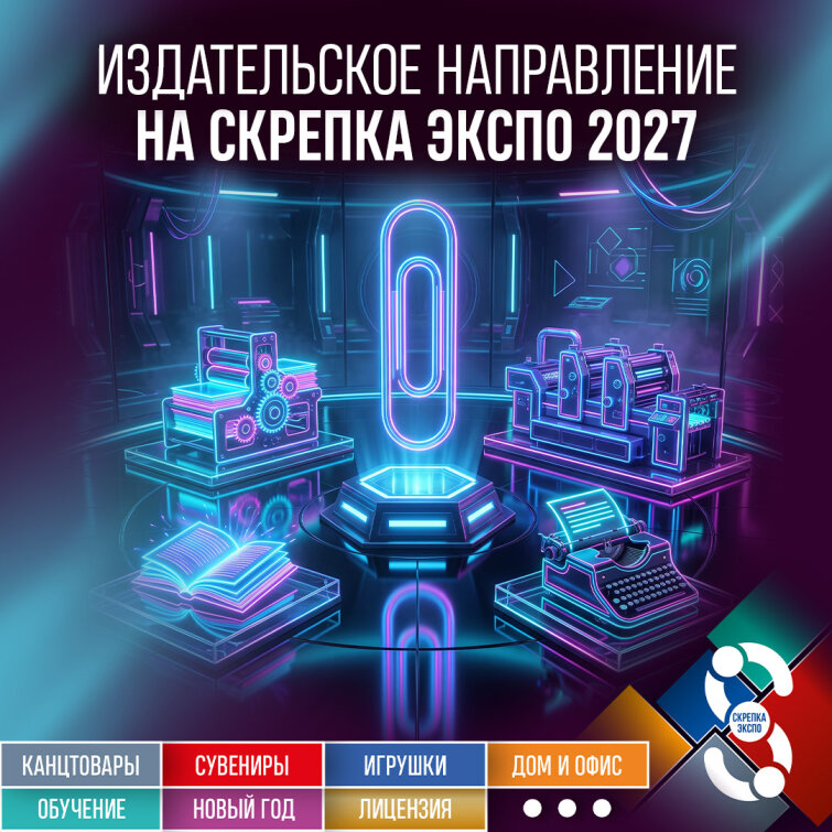 Издательское направление &laquo;Скрепка Экспо 2027&raquo;: синергия книжного, канцелярского и детского рынков