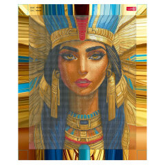 Алмазная мозаика (набор для творчества), ЕГИПЕТСКАЯ ЦАРИЦА, 40*50 см, форма страз: круглая, 32 цветов страз, картонная коробка с ручкой Алмазная мозаика (набор для творчества), ЕГИПЕТСКАЯ ЦАРИЦА, 40*50 см, форма страз: круглая, 32 цветов страз, картонная коробка с ручкой