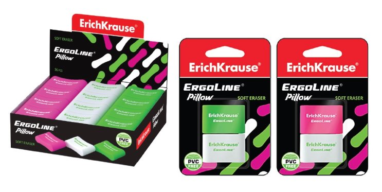 Ластик ErichKrause ERGOLINE Pillow Ластик ErichKrause ERGOLINE Pillow