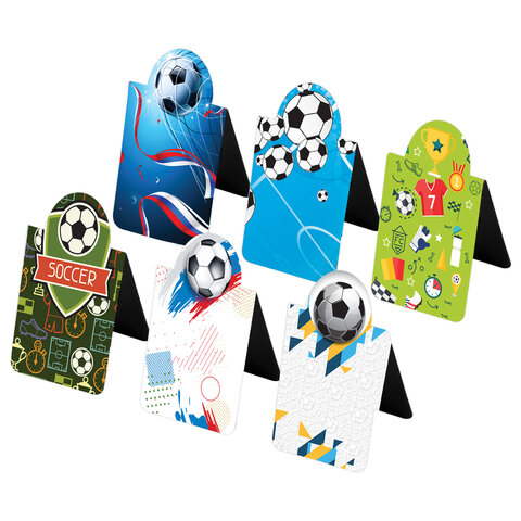 Закладки для книг МАГНИТНЫЕ c высечкой, ″FOOTBALL″ Закладки для книг МАГНИТНЫЕ c высечкой, ″FOOTBALL″