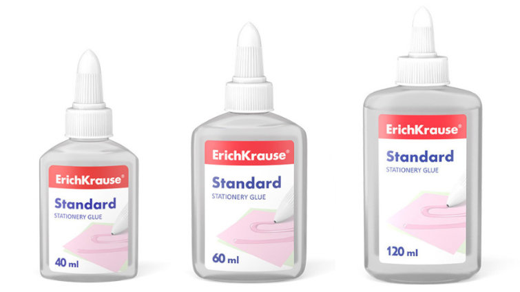 ErichKrause® Standard клеит надежно, аккуратно и экономично ErichKrause® Standard клеит надежно, аккуратно и экономично