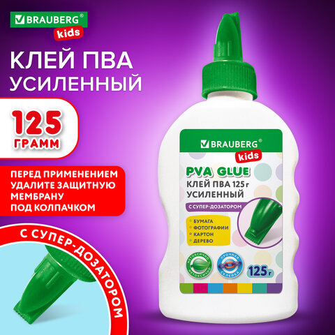 Клей ПВА УСИЛЕННЫЙ BRAUBERG KIDS Клей ПВА УСИЛЕННЫЙ BRAUBERG KIDS