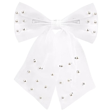 Заколка для волос баретте с бантом и бусинами MONTE VITA Заколка для волос баретте с бантом и бусинами MONTE VITA