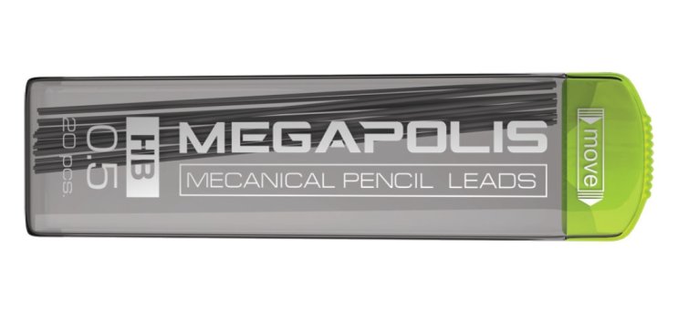 Набор 20 грифелей ErichKrause MEGAPOLIS для механических карандашей, 0.5 мм