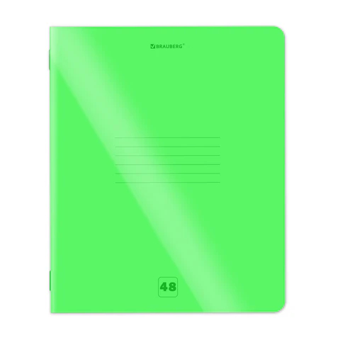 Тетрадь BRAUBERG ″Smart Cover″, пластиковая обложка, зелёный неон Тетрадь BRAUBERG ″Smart Cover″, пластиковая обложка, зелёный неон