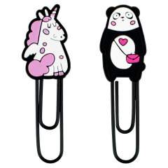 Скрепки-закладки для книг, размер 19х63; 18х62 мм, 2 шт. в наборе, наконечник фигурный из ПВХ, ПВХ-оплётка, цвет чёрный, малиновый, белый Скрепки-закладки для книг, размер 19х63; 18х62 мм, 2 шт. в наборе, наконечник фигурный из ПВХ, ПВХ-оплётка, цвет чёрный, малиновый, белый