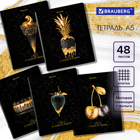Тетрадь BRAUBERG, ″Black&Gold″ Тетрадь BRAUBERG, ″Black&Gold″
