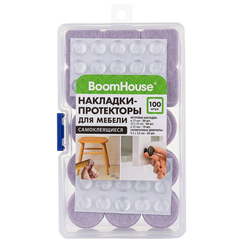 Накладки-протекторы для мебели BoomHouse, 100 штук Накладки-протекторы для мебели BoomHouse, 100 штук