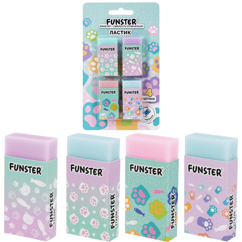 Ластики FUNSTER, кросс-серия ″КОШАЧЬИ ЛАПКИ″ Ластики FUNSTER, кросс-серия ″КОШАЧЬИ ЛАПКИ″