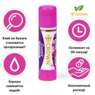 Клей-карандаш Crown Indicator - удобно, безопасно, прочно! Клей-карандаш Crown Indicator - удобно, безопасно, прочно!