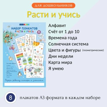 Наборы плакатов от Hatber Kids: яркие шаги к знаниям! Наборы плакатов от Hatber Kids: яркие шаги к знаниям!