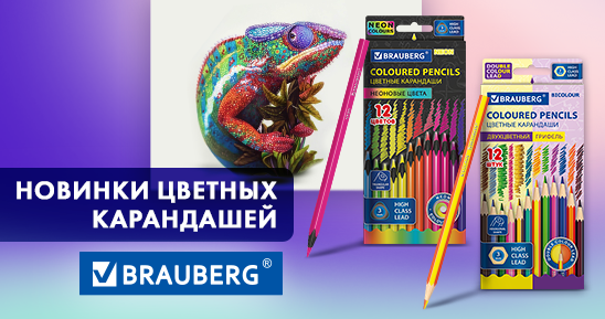 Цветные карандаши: 9 новинок BRAUBERG Цветные карандаши: 9 новинок BRAUBERG