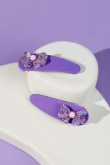 Набор заколок для волос «клик-клак» Феникс+, 2 шт., 5,5 см, фиолетовый, подложка из мелованного картона + ПЭТ-пакет с европодвесом Набор заколок для волос «клик-клак» Феникс+, 2 шт., 5,5 см, фиолетовый, подложка из мелованного картона + ПЭТ-пакет с европодвесом