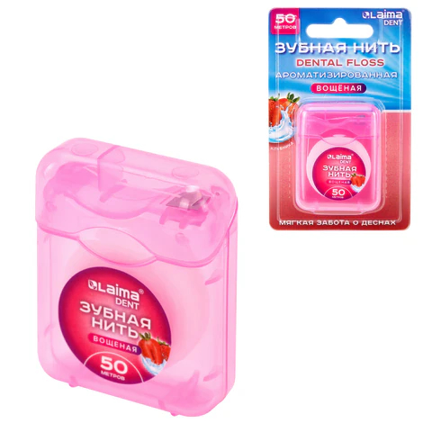 Зубная нить ВКУС КЛУБНИКИ LAIMA DENT Зубная нить ВКУС КЛУБНИКИ LAIMA DENT