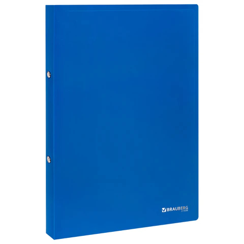 Папка на 2 кольцах А4 BRAUBERG UNIVERSAL, синяя Папка на 2 кольцах А4 BRAUBERG UNIVERSAL, синяя