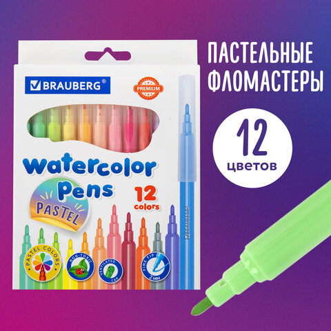 Фломастеры пастельные BRAUBERG ″PREMIUM″ Фломастеры пастельные BRAUBERG ″PREMIUM″