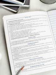Тетрадь предметная арт. 69830/ РУССКИЙ ЯЗЫК /48 л., А5+, вн.блок - линия, выборочный ТВИН УФ-лак,