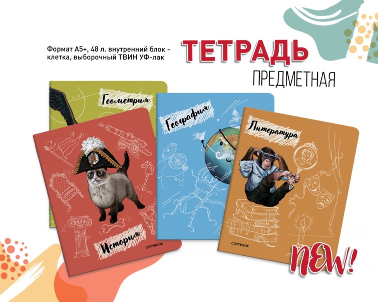 NEW! Забавные тематические тетради, 48 листов NEW! Забавные тематические тетради, 48 листов