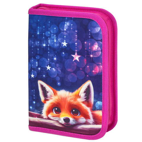 Пенал BRAUBERG, 1 отделение, 2 откидные планки ″Cute fox″ Пенал BRAUBERG, 1 отделение, 2 откидные планки ″Cute fox″