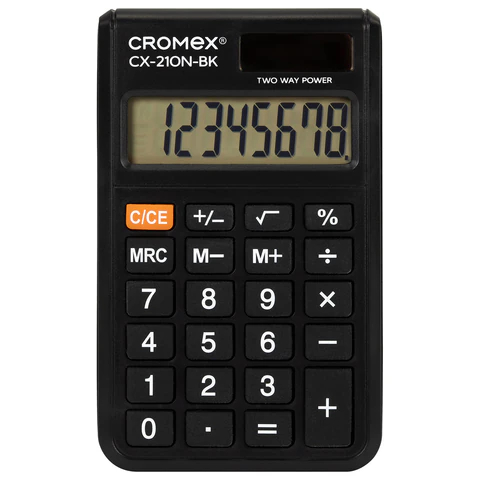 Калькулятор карманный CROMEX CX-210N-BK, 8 разрядов Калькулятор карманный CROMEX CX-210N-BK, 8 разрядов