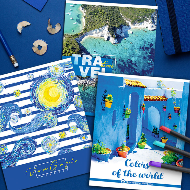 Тетрадь общая ″Blue world″: вдохновение и концентрация Тетрадь общая ″Blue world″: вдохновение и концентрация