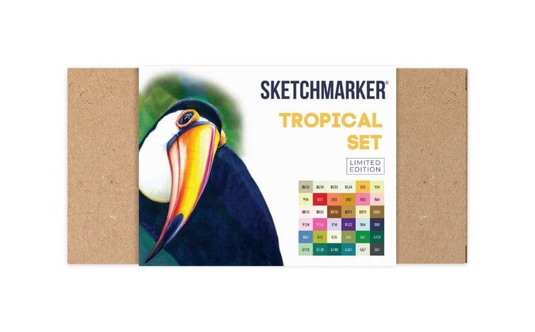 Набор маркеров SKETCHMARKER TROPICAL SET лимитированный (36 цветов) Набор маркеров SKETCHMARKER TROPICAL SET лимитированный (36 цветов)