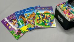 Квест-раскраски от Bright Kids. По номерам. По буквам. По фигурам. Квест-раскраски от Bright Kids. По номерам. По буквам. По фигурам.