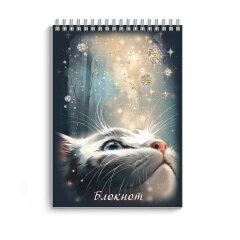 Блокнот, А7, 40 л, КОТ СО ЗЕВЕЗДАМИ, ФЕНИКС+ Блокнот, А7, 40 л, КОТ СО ЗЕВЕЗДАМИ, ФЕНИКС+