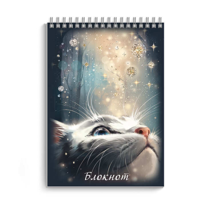 Блокнот, А7, 40 л, КОТ СО ЗЕВЕЗДАМИ, ФЕНИКС+ Блокнот, А7, 40 л, КОТ СО ЗЕВЕЗДАМИ, ФЕНИКС+
