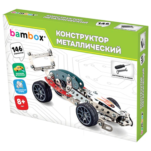 Конструктор металлический ″Гоночный болид″ BAMBOX Конструктор металлический ″Гоночный болид″ BAMBOX