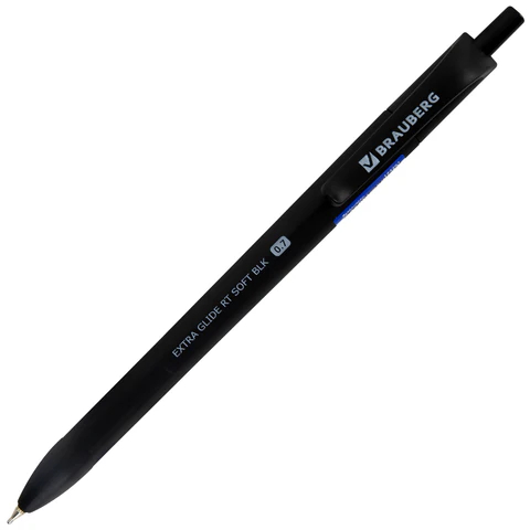 Ручка масляная автоматическая BRAUBERG ″Extra Glide RT SOFT BLK″ Ручка масляная автоматическая BRAUBERG ″Extra Glide RT SOFT BLK″