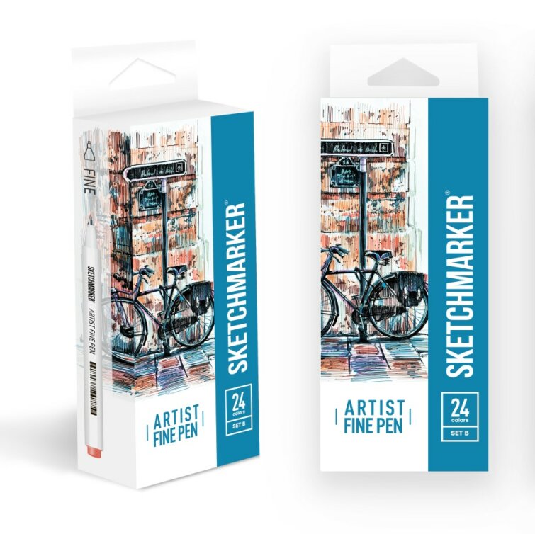 Набор линеров SKETCHMARKER Artist Fine Pen 24 Basic Set B Набор линеров SKETCHMARKER Artist Fine Pen 24 Basic Set B