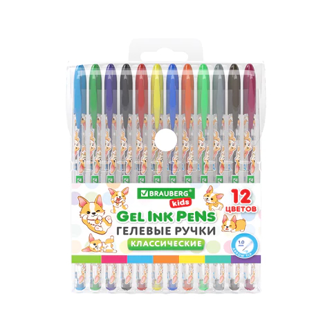 Ручки гелевые BRAUBERG KIDS ″CUTE ANIMALS″, 12 цветов Ручки гелевые BRAUBERG KIDS ″CUTE ANIMALS″, 12 цветов