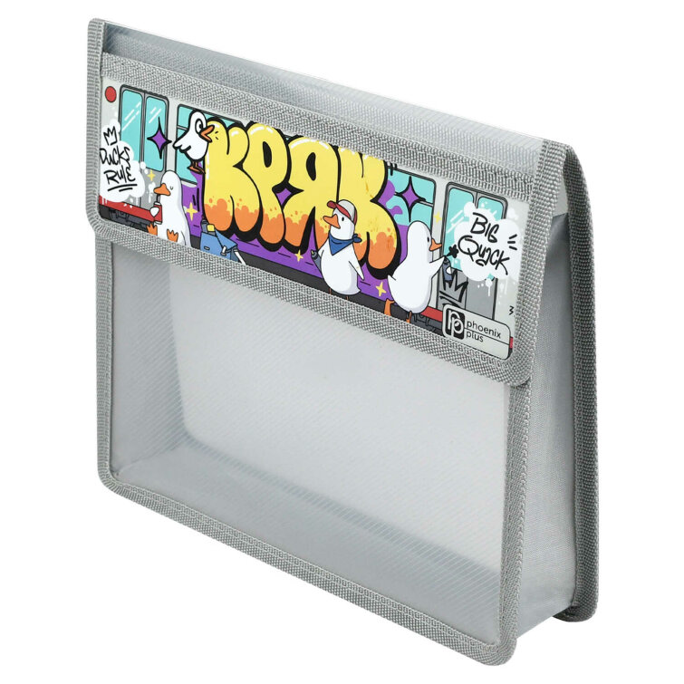 Папка для школьных тетрадей пластиковая Феникс+, формат А5, 500 мкм, серый Папка для школьных тетрадей пластиковая Феникс+, формат А5, 500 мкм, серый