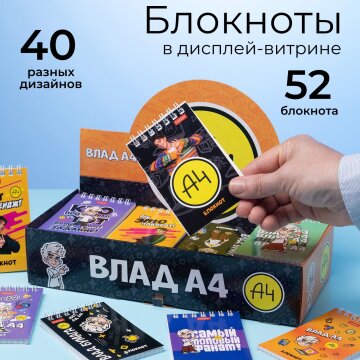 Блокноты А7 «Влад А4» в картонной дисплей-витрине от Hatber: кое-что о форматах бумаги! Блокноты А7 «Влад А4» в картонной дисплей-витрине от Hatber: кое-что о форматах бумаги!