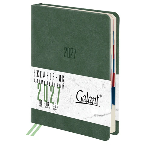 Ежедневник датированный 2027, GALANT ″Vivid″, зеленый