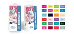 ����� ������� SKETCHMARKER Artist Fine Pen 24 Basic Set C