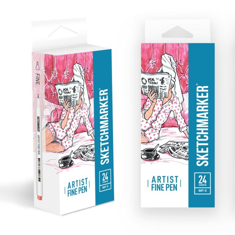 ����� ������� SKETCHMARKER Artist Fine Pen 24 Basic Set C