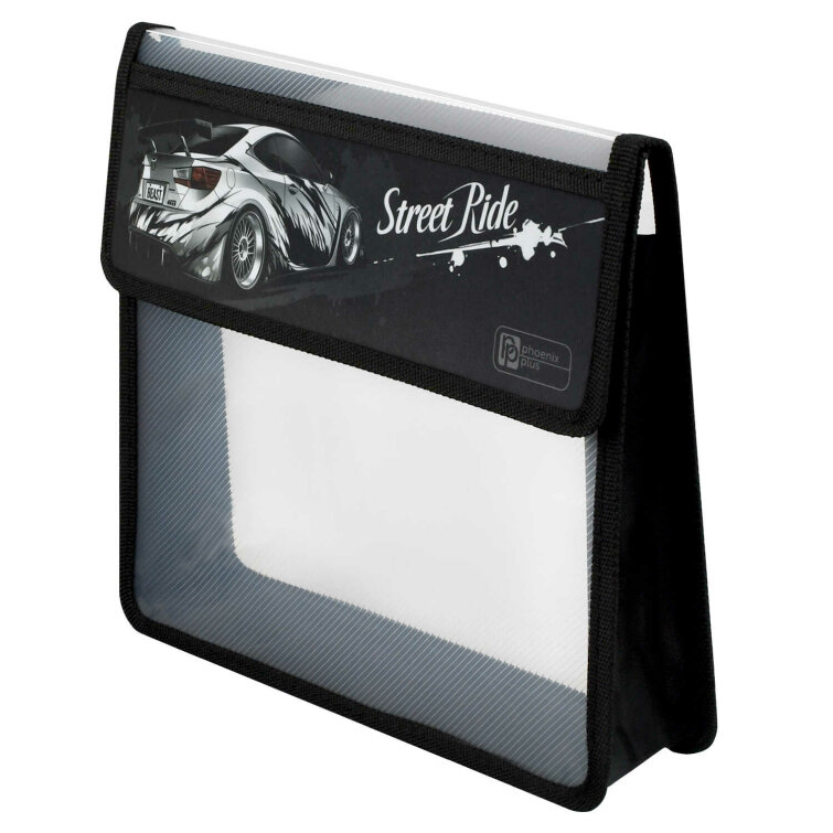 Папка для школьных тетрадей пластиковая Феникс+, формат А5, 500 мкм, чёрный Папка для школьных тетрадей пластиковая Феникс+, формат А5, 500 мкм, чёрный