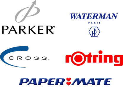 ����������� �������� �������� ���������� ����������� ��������� ������� Parker, Waterman, Cross, Paper Mate, Rotring.