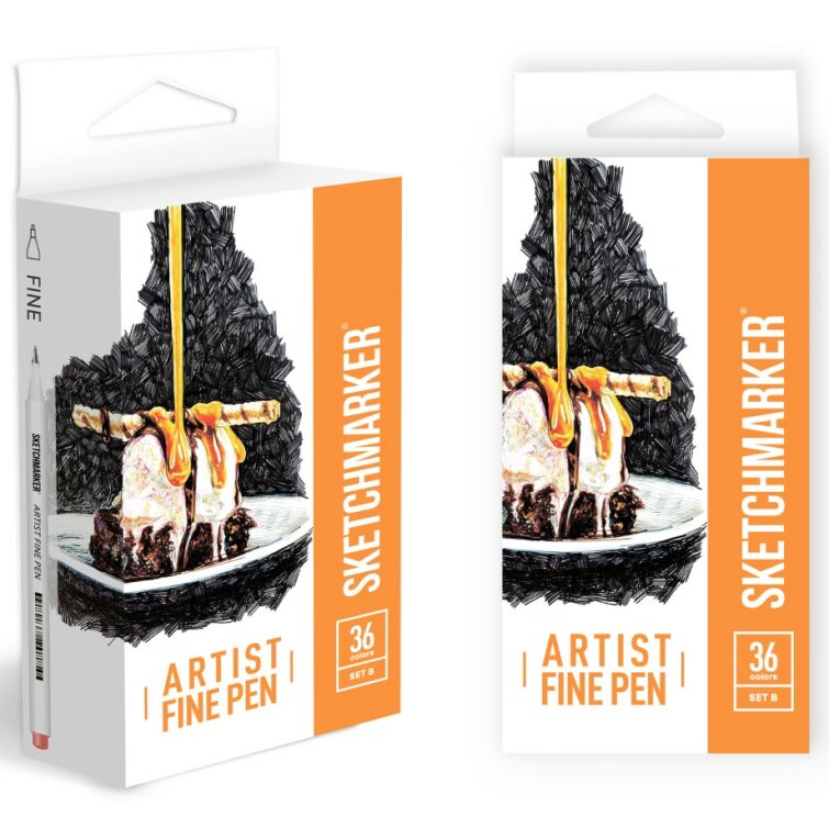����� ������� SKETCHMARKER Artist Fine Pen 36 Basic Set B
