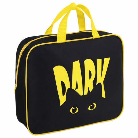 Папка на молнии с ручками BRAUBERG ″Dark cat″ Папка на молнии с ручками BRAUBERG ″Dark cat″