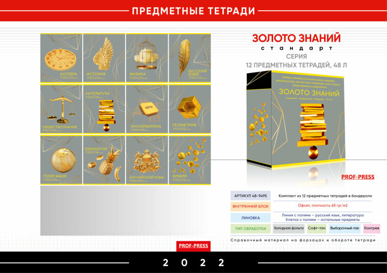 Время покупать золото! Серия предметных тетрадей ″Золото знаний″. Время покупать золото! Серия предметных тетрадей ″Золото знаний″.