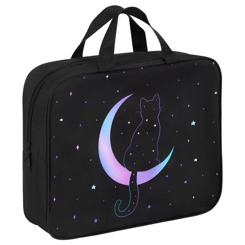Папка на молнии с ручками BRAUBERG ″Night moon cat″ Папка на молнии с ручками BRAUBERG ″Night moon cat″