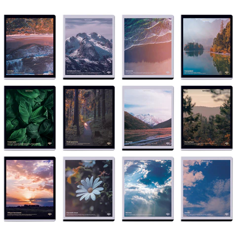 Тетради предметные BRAUBERG, ″Природа″. 12 штук Тетради предметные BRAUBERG, ″Природа″. 12 штук