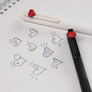 «Дуалы». Автоматические гелевые ручки от Hatber: сердечный инь ян «Дуалы». Автоматические гелевые ручки от Hatber: сердечный инь ян