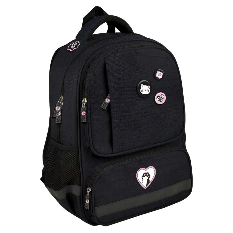 Рюкзак школьный, Феникс+, 30х40х14 см, полиэстер, значки, резиновая нашивка, 1 отделение (-я) Рюкзак школьный, Феникс+, 30х40х14 см, полиэстер, значки, резиновая нашивка, 1 отделение (-я)