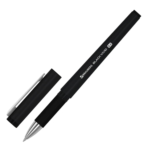 Ручка гелевая с грипом BRAUBERG ″BLACK VIVID″ Ручка гелевая с грипом BRAUBERG ″BLACK VIVID″
