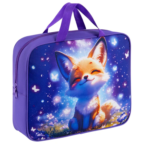 Папка на молнии с ручками BRAUBERG KIDS ″Chilling fox″ Папка на молнии с ручками BRAUBERG KIDS ″Chilling fox″