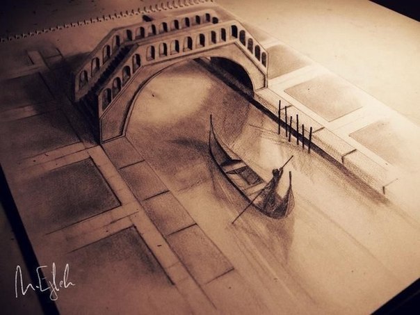 Реалистичные 3D-рисунки карандашом Мухаммеда Эйле Реалистичные 3D-рисунки карандашом Мухаммеда Эйле